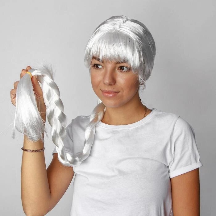 Карнавальный парик "Красотка", с косой от компании Интернет-гипермаркет «MOLL» - фото 1