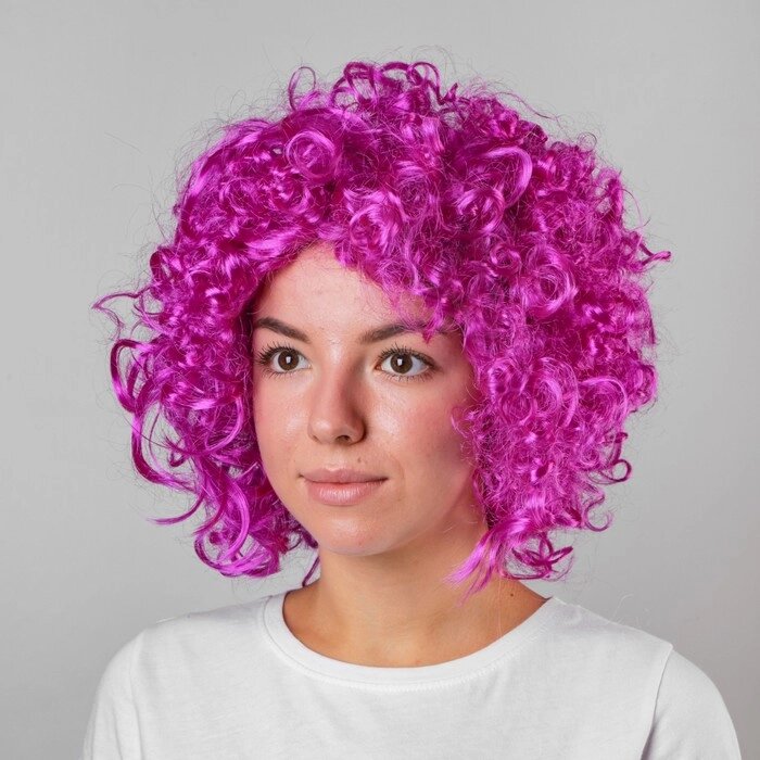 Карнавальный парик "Объёмный", цвет фиолетовый, 120 г от компании Интернет-гипермаркет «MOLL» - фото 1