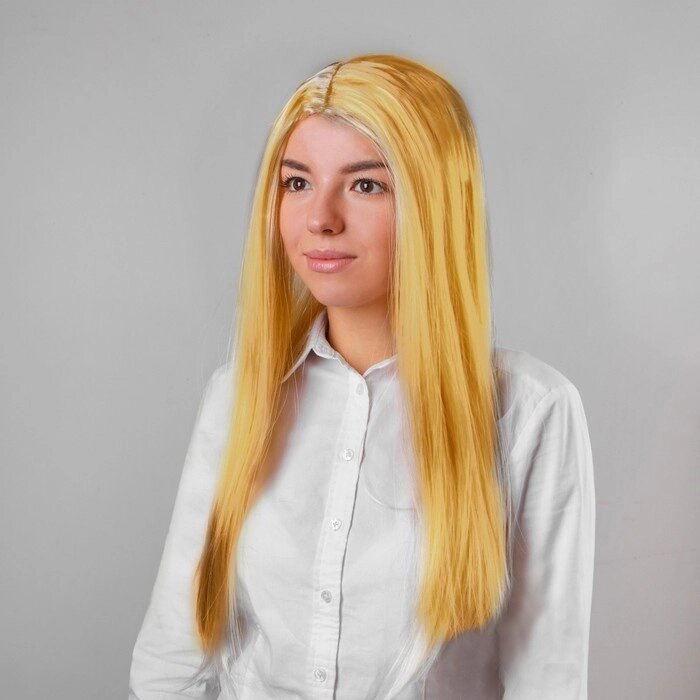 Карнавальный парик "Русалочка" блонд - золотистый от компании Интернет-гипермаркет «MOLL» - фото 1