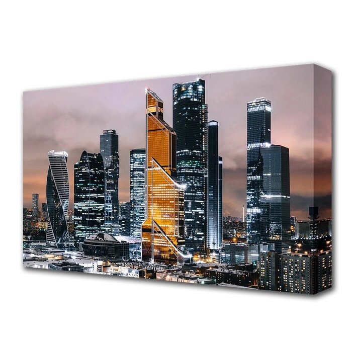 Картина на холсте "Блеск небоскребов" 60*100 см от компании Интернет-гипермаркет «MOLL» - фото 1