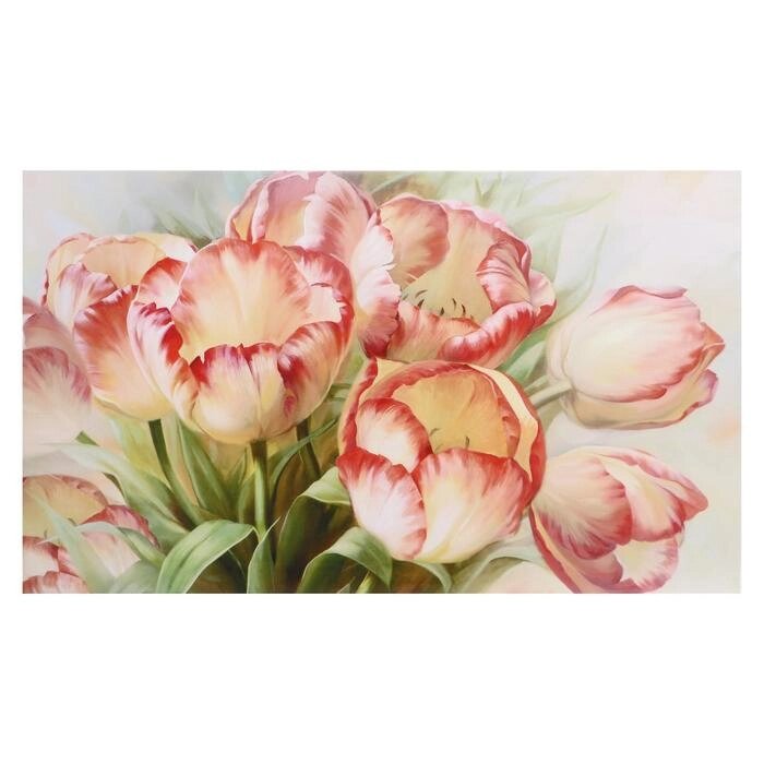 Картина на холсте "Букет тюльпанов" 60х100 см от компании Интернет-гипермаркет «MOLL» - фото 1