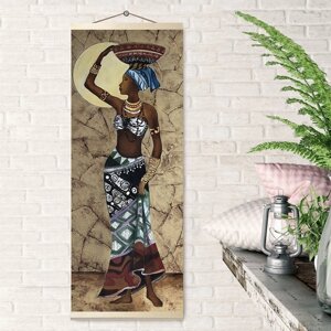 Картина по номерам 35*88 панно африканский стиль (24 цвета )