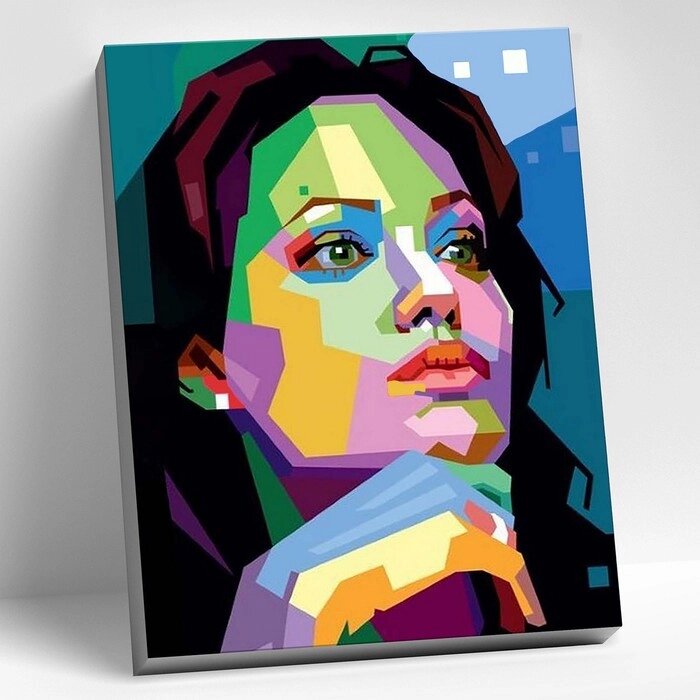 Картина по номерам 40  50 см "Анджелина Джоли" 25 цветов от компании Интернет-гипермаркет «MOLL» - фото 1