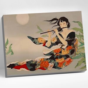 Картина по номерам 40 50 см "Японские мотивы" 20 цветов