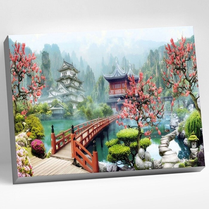 Картина по номерам 40  50 см "Японский пейзаж" 28 цветов от компании Интернет-гипермаркет «MOLL» - фото 1