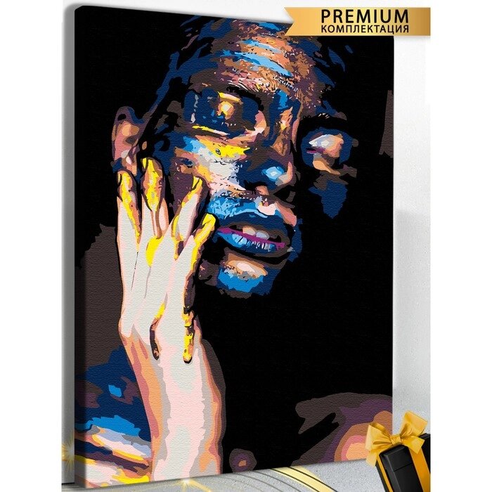 Картина по номерам "Девушка в краске" холст на подрамнике 40*60 689 от компании Интернет-гипермаркет «MOLL» - фото 1