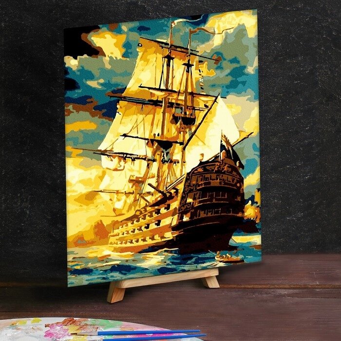 Картина по номерам на холсте 4050 см "Корабль в океане" от компании Интернет-гипермаркет «MOLL» - фото 1