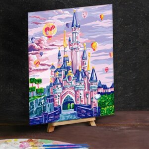 Картина по номерам на холсте 4050 см "Замок с воздушными шарами"