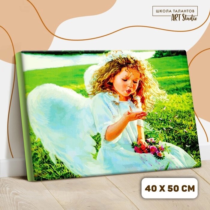 Картина по номерам на холсте с подрамником "Ангел" 4050 см от компании Интернет-гипермаркет «MOLL» - фото 1
