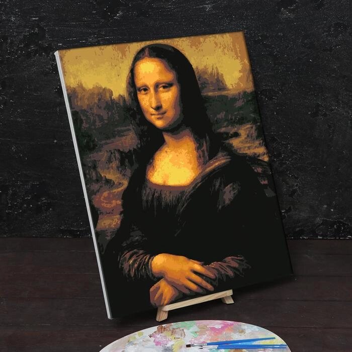 Картина по номерам на холсте с подрамником "Мона Лиза" Леонардо да Винчи 40х50 см от компании Интернет-гипермаркет «MOLL» - фото 1