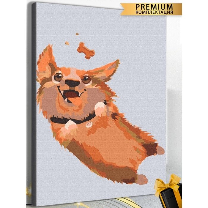 Картина по номерам "Собака Корги" холст на подрамнике 40*60 173 от компании Интернет-гипермаркет «MOLL» - фото 1