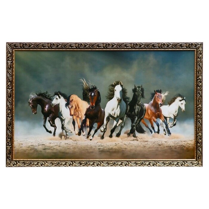 Картина "Табун лошадей"  66х106см от компании Интернет-гипермаркет «MOLL» - фото 1