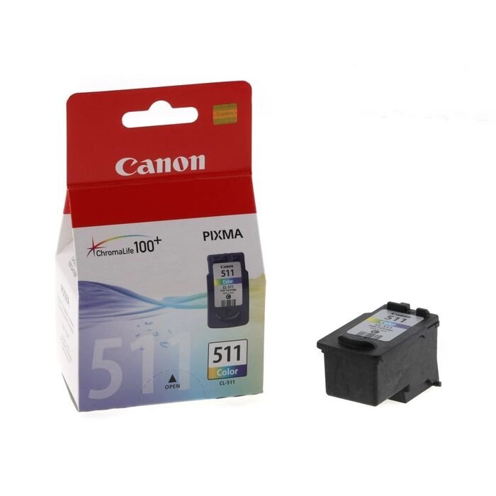 Картридж струйный Canon CL-511 2972B007 многоцветный для Canon MP240/MP260/MP480 от компании Интернет-гипермаркет «MOLL» - фото 1