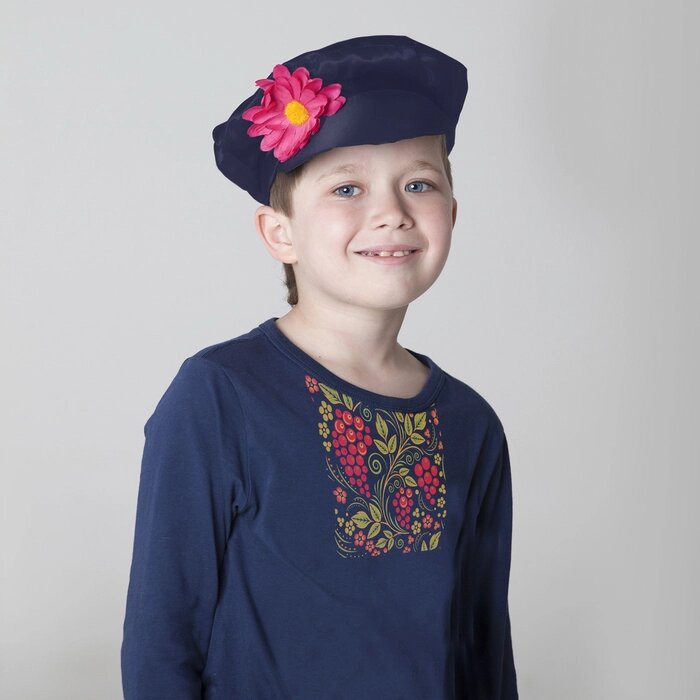 Картуз для мальчика, габардин, обхват головы 58-60 см, цвет синий от компании Интернет-гипермаркет «MOLL» - фото 1