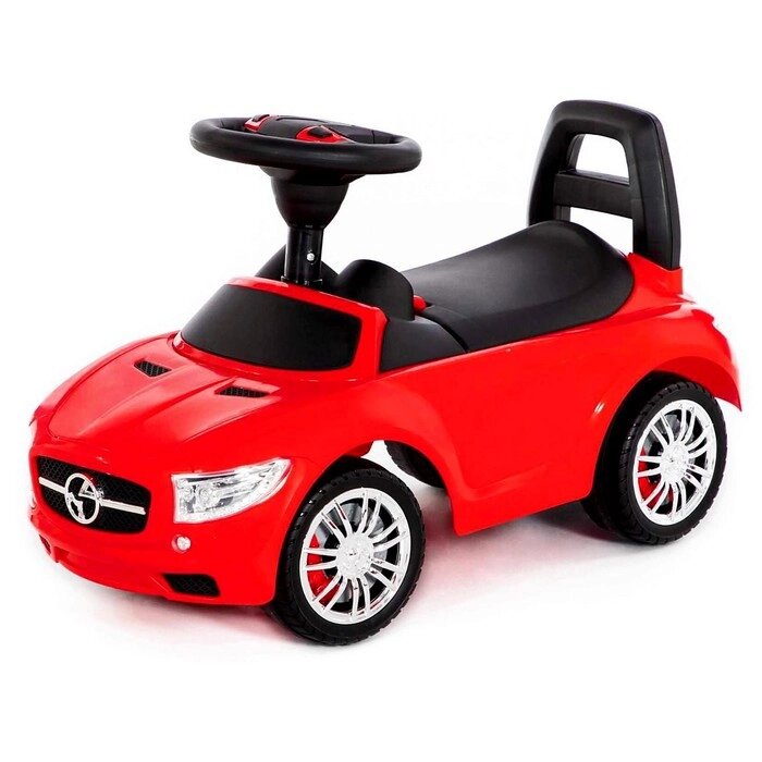 Каталка-автомобиль SuperCar №1 со звуковым сигналом, цвет красный от компании Интернет-гипермаркет «MOLL» - фото 1