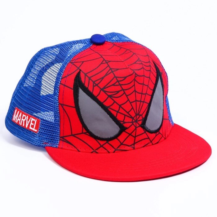 Кепка детская "Человек-паук", р-р 48-53, красно-синяя от компании Интернет-гипермаркет «MOLL» - фото 1