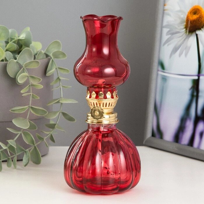 Керосиновая лампа декоративная "Алладин" красный  8*8*20 см от компании Интернет-гипермаркет «MOLL» - фото 1