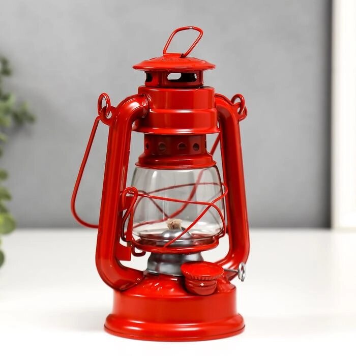 Керосиновая лампа декоративная красный 9,7х12,5х11,5 см от компании Интернет-гипермаркет «MOLL» - фото 1