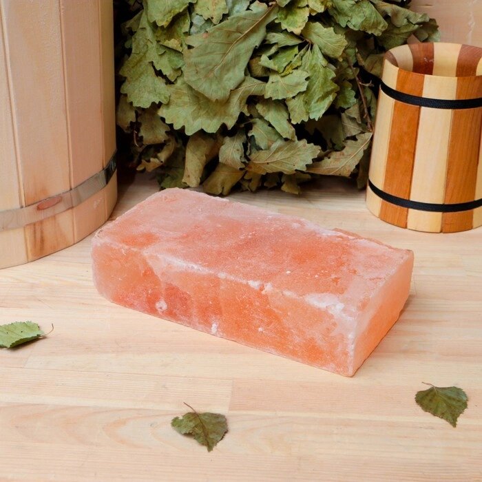 Кирпич из гималайской соли, шлифованный, 20х10х5 см, "Добропаровъ" от компании Интернет-гипермаркет «MOLL» - фото 1
