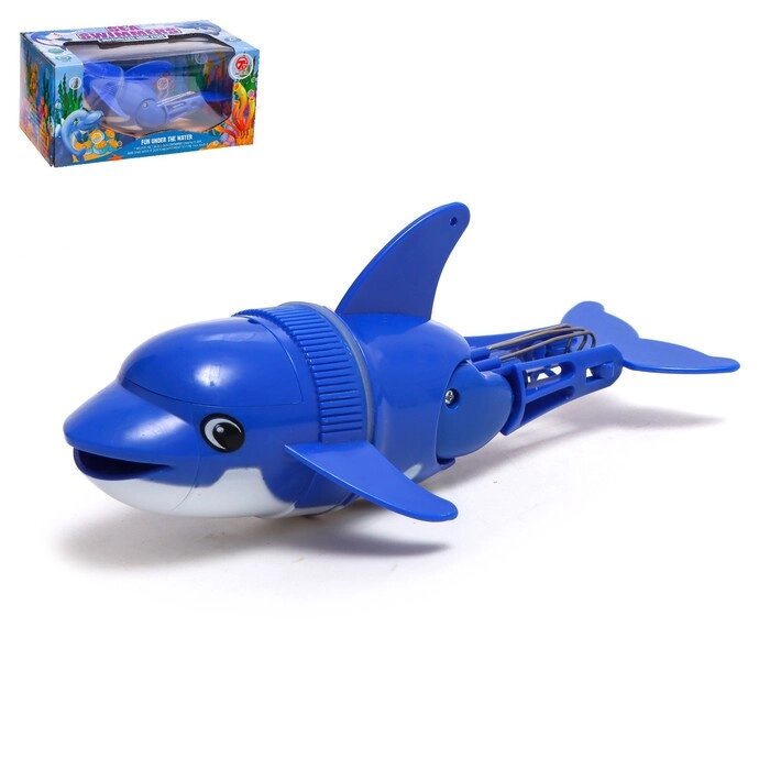 Кит "Синий", плавает в воде, работает от батареек, цвет синий от компании Интернет-гипермаркет «MOLL» - фото 1