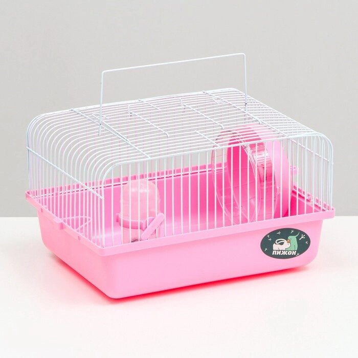 Клетка для грызунов "Пижон", 27 х 21 х 17 см, розовая от компании Интернет-гипермаркет «MOLL» - фото 1