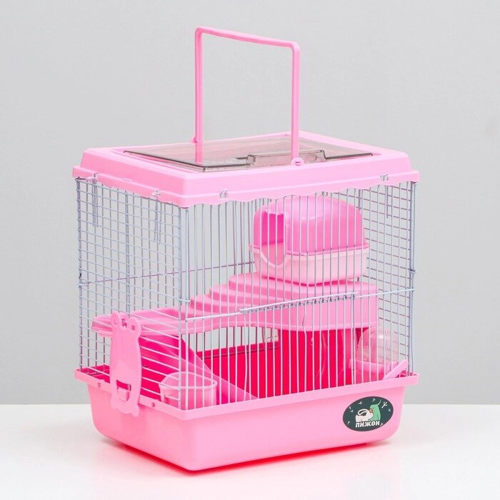 Клетка для грызунов "Пижон", 27 х 21 х 27 см, розовая от компании Интернет-гипермаркет «MOLL» - фото 1
