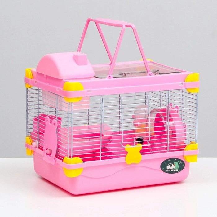 Клетка для грызунов "Пижон", 31 х 24 х 30 см, розовая от компании Интернет-гипермаркет «MOLL» - фото 1