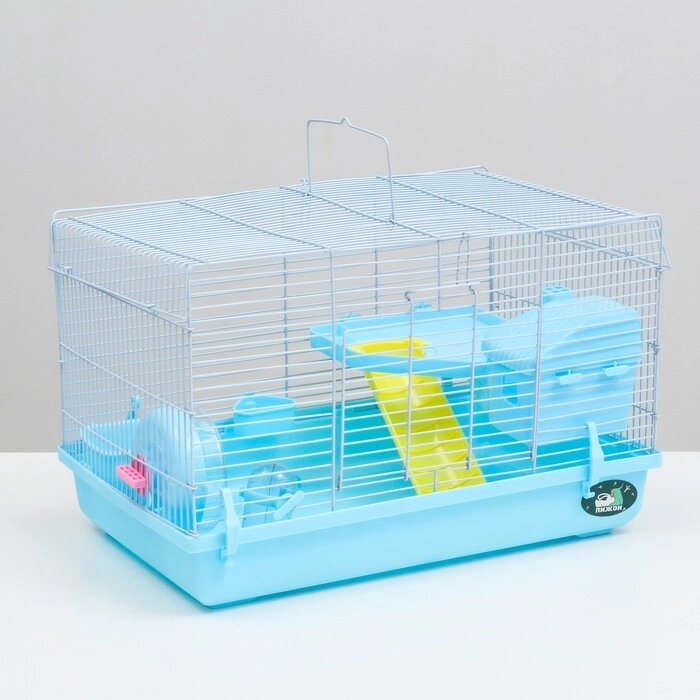 Клетка для грызунов "Пижон", с наполнением 47 х 30 х 27 см, голубая от компании Интернет-гипермаркет «MOLL» - фото 1