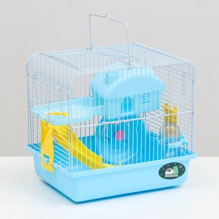 Клетка для грызунов "Пижон", укомплектованная, 27 х 21 х 26 см, синяя от компании Интернет-гипермаркет «MOLL» - фото 1