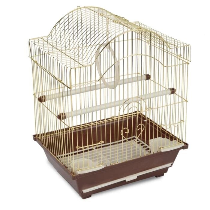 Клетка Triol для птиц, 30 х 23 х 39 см, золото от компании Интернет-гипермаркет «MOLL» - фото 1