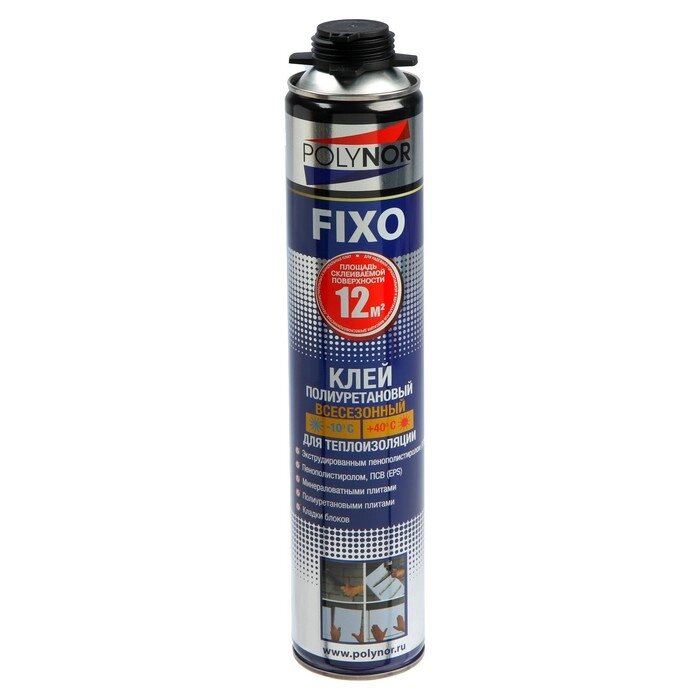 Клей полиуретановый POLYNOR FIXO, для теплоизоляции, 1000 мл от компании Интернет-гипермаркет «MOLL» - фото 1