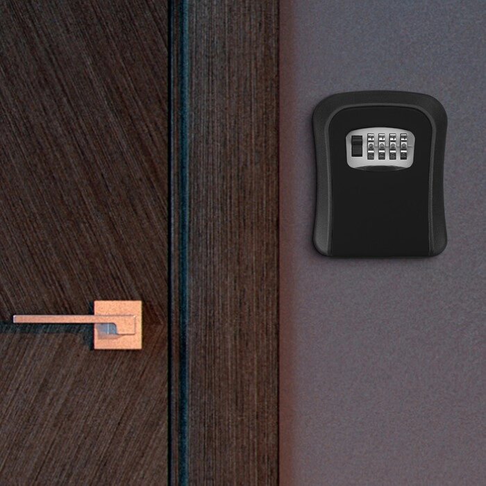 Ключница с кодовым замком, размер 12х9,6х4 см , цвет черный от компании Интернет-гипермаркет «MOLL» - фото 1