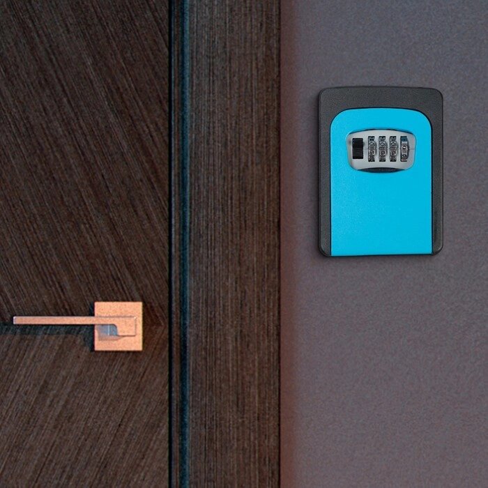 Ключница с кодовым замком, синяя от компании Интернет-гипермаркет «MOLL» - фото 1