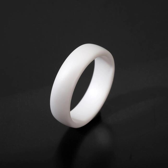 Кольцо керамика "Линия", цвет белый матовый, 16 размер от компании Интернет-гипермаркет «MOLL» - фото 1