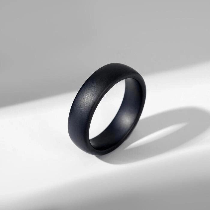 Кольцо керамика "Линия", цвет чёрный матовый, 19 размер от компании Интернет-гипермаркет «MOLL» - фото 1