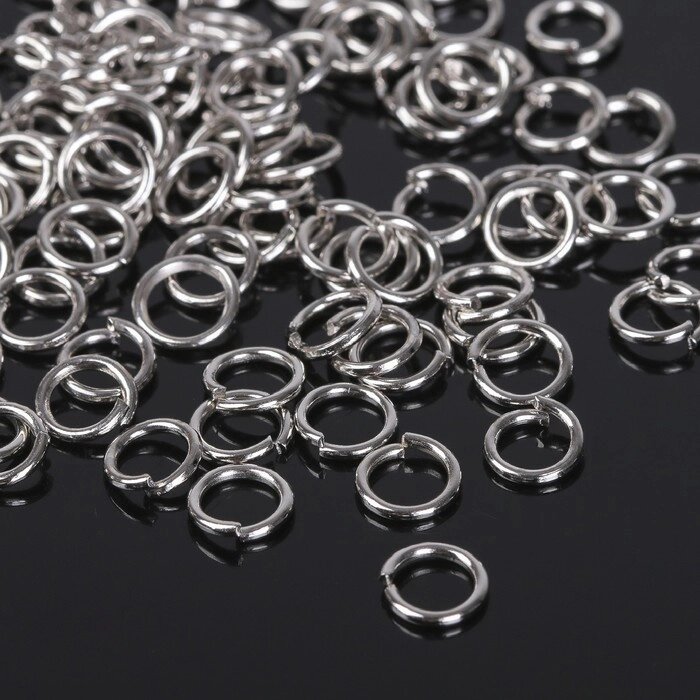 Кольцо соединительное 0,8*6мм (1кг) СМ-976, цвет серебро от компании Интернет-гипермаркет «MOLL» - фото 1