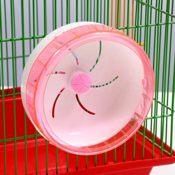 Колесо для грызунов тихое, 13,5 см, розовое от компании Интернет-гипермаркет «MOLL» - фото 1