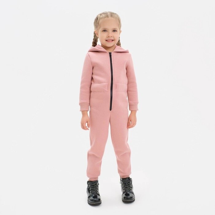 Комбинезон детский с начёсом KAFTAN "Basic line" р. 26 (80-86), розовый от компании Интернет-гипермаркет «MOLL» - фото 1