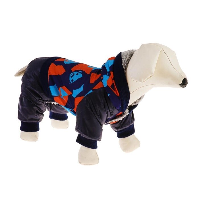 Комбинезон для собак на меховом подкладе с капюшоном, размер M от компании Интернет-гипермаркет «MOLL» - фото 1