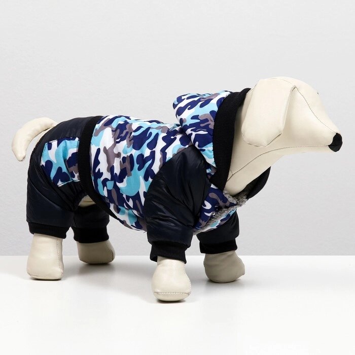 Комбинезон для собак на меховом подкладе с капюшоном, размер XL от компании Интернет-гипермаркет «MOLL» - фото 1
