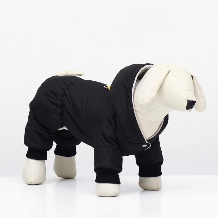 Комбинезон для животных,  зимний на флисе, размер XL, чёрный от компании Интернет-гипермаркет «MOLL» - фото 1
