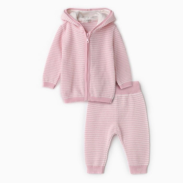 Комплект детский (джемпер, брюки), цвет розовый/белый, рост 80 см от компании Интернет-гипермаркет «MOLL» - фото 1
