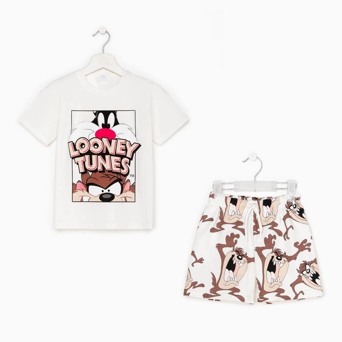 Комплект детский (футболка, шорты) Looney Tunes, цвет белый, рост 86-92 см (1-2) от компании Интернет-гипермаркет «MOLL» - фото 1