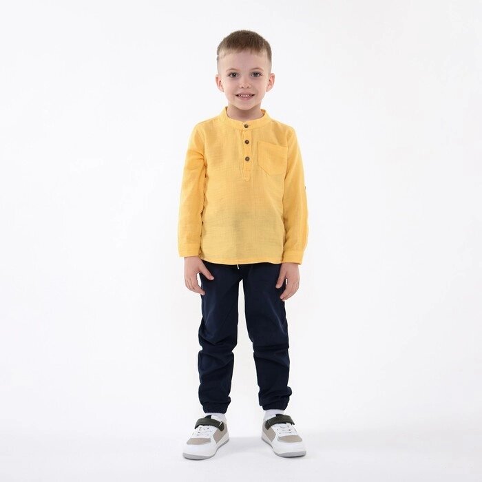 Комплект детский (лонгслив/брюки), цвет жёлтый, рост 104см от компании Интернет-гипермаркет «MOLL» - фото 1