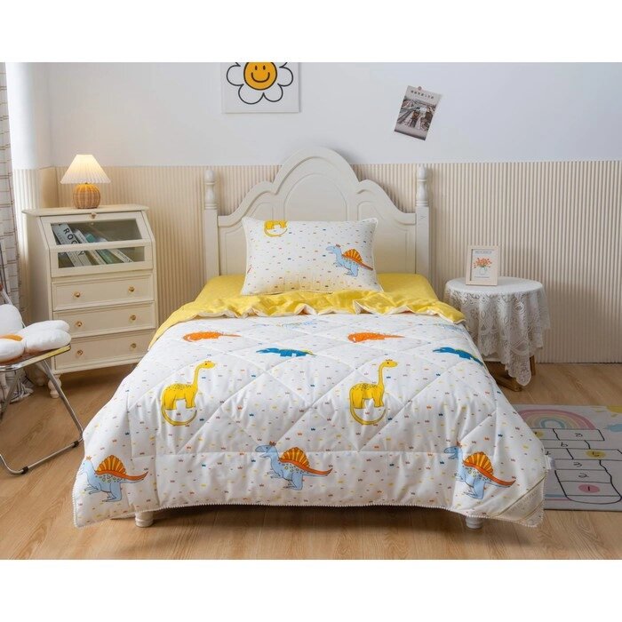 Комплект детский с одеялом "Дино", размер 160х220 см, 160х230 см, 50х70 см от компании Интернет-гипермаркет «MOLL» - фото 1