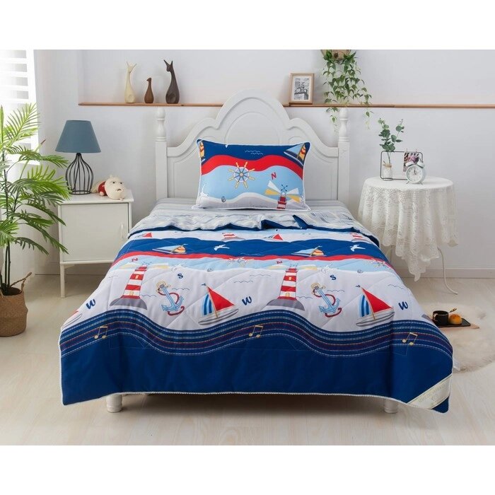 Комплект детский с одеялом "Маяки", размер 160х220 см, 160х230 см, 50х70 см от компании Интернет-гипермаркет «MOLL» - фото 1