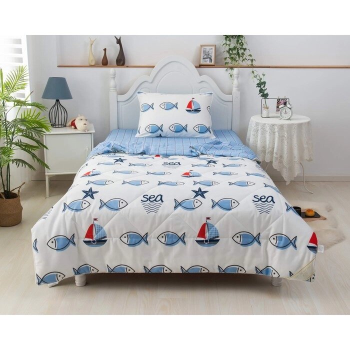 Комплект детский с одеялом "Морские", размер 160х220 см, 160х230 см, 50х70 см от компании Интернет-гипермаркет «MOLL» - фото 1