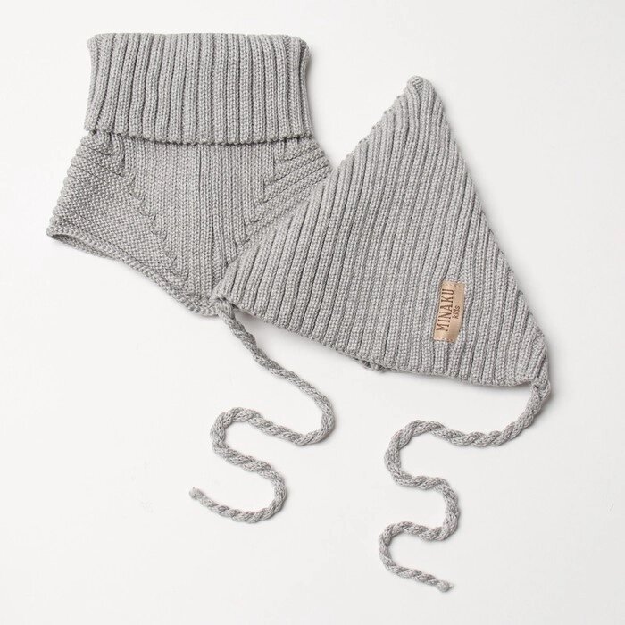 Комплект детский (шапка, снуд) MINAKU  р-р 35-40, цвет серый от компании Интернет-гипермаркет «MOLL» - фото 1