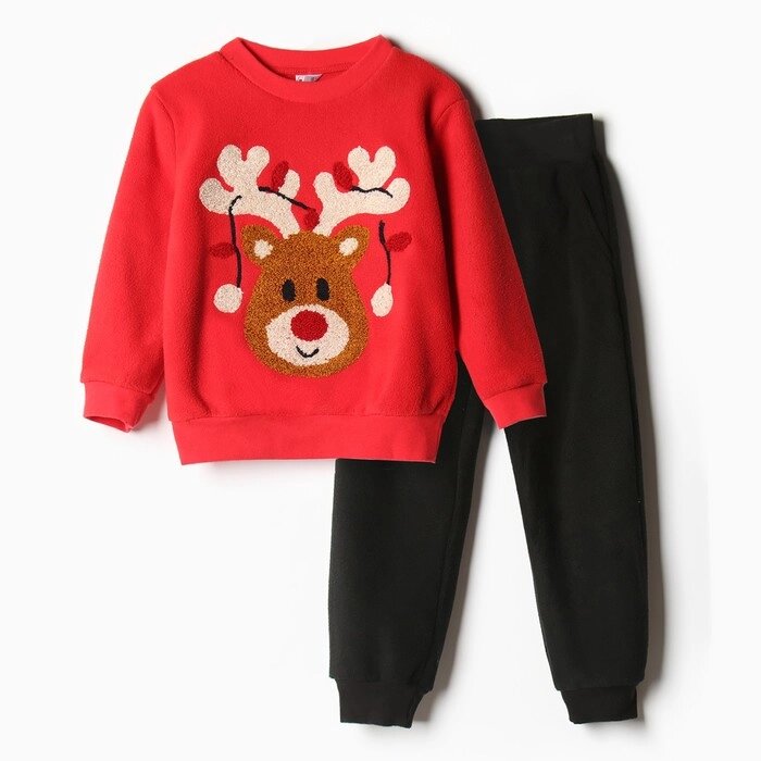 Комплект для детей (свитшот, брюки), цвет красный, рост 110 см от компании Интернет-гипермаркет «MOLL» - фото 1
