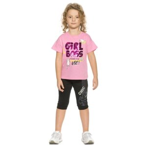 Комплект для девочек, рост 104 см, цвет розовый